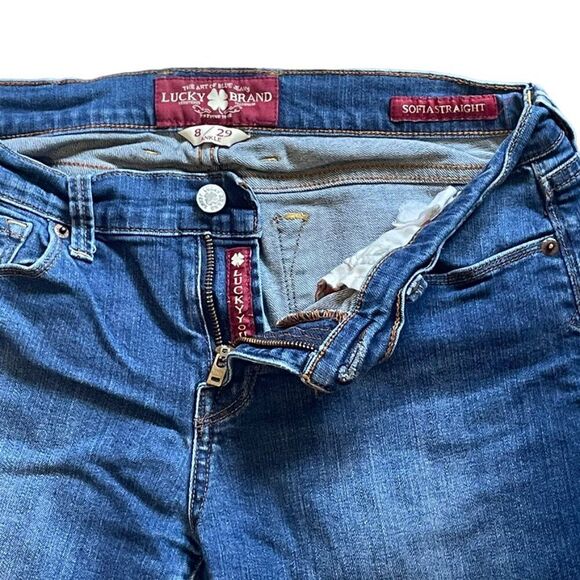 Lucky Brand Blue Denim Sofia Straight Ankle Jeans, size 8/29 - Picture 4 of 9